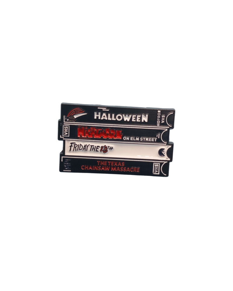 Horror Films VHS Enamel Pin Badge
