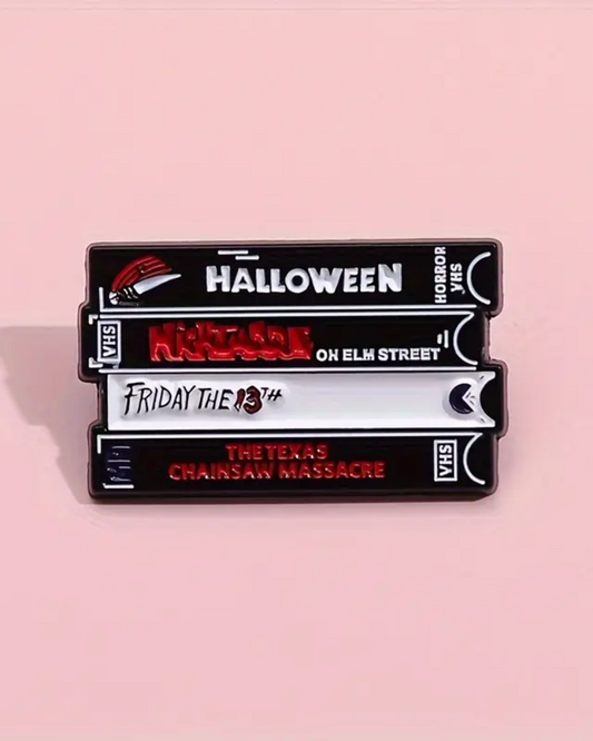 Halloween Horror Films VHS Pin Badge