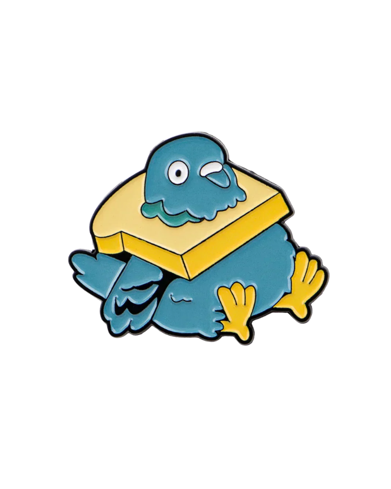 Pigeon in Bread Enamel Pin Badge