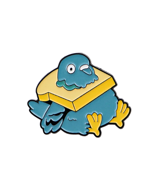 Pigeon in Bread Enamel Pin Badge
