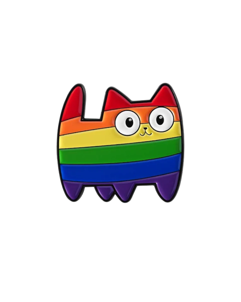 Rainbow Cat Enamel Pin Badge