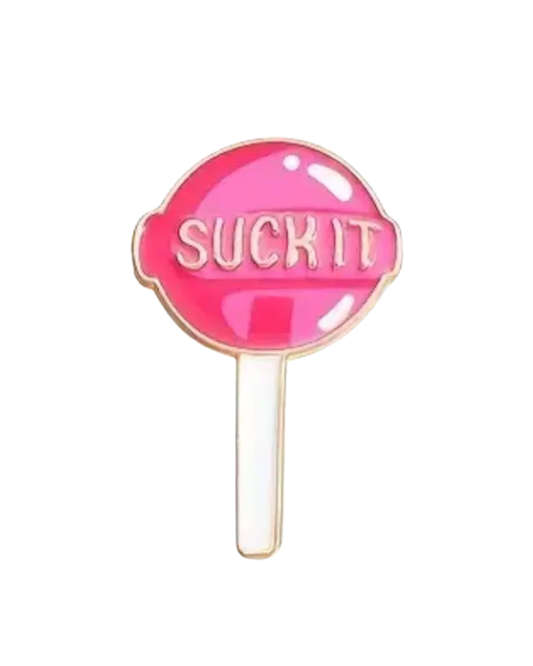 Suck It Lollipop Enamel Pin Badge