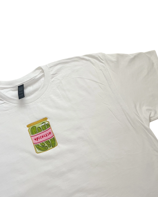 Unisex Pickles Embroidered T-Shirt