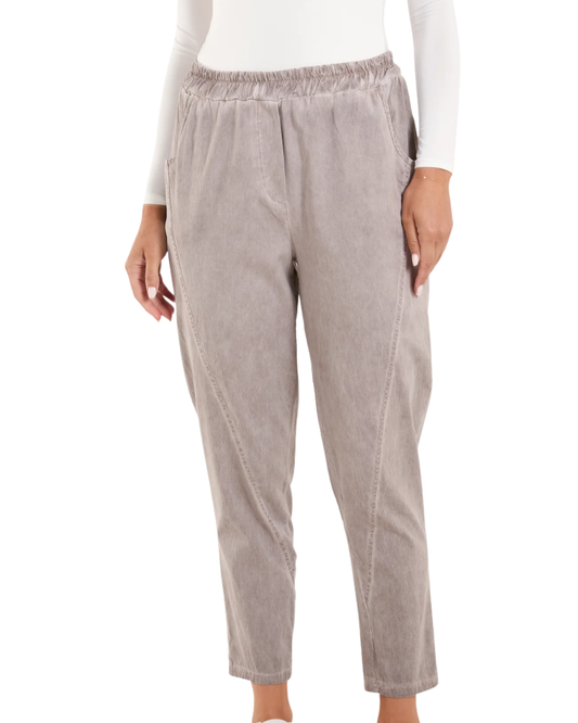 Mocha Washed Relaxed Fit Magic Trousers