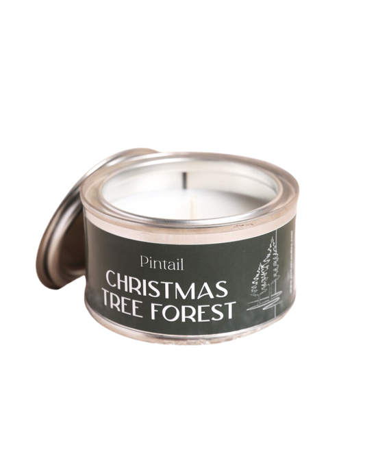 Christmas Tree Forest Paint Pot Candle