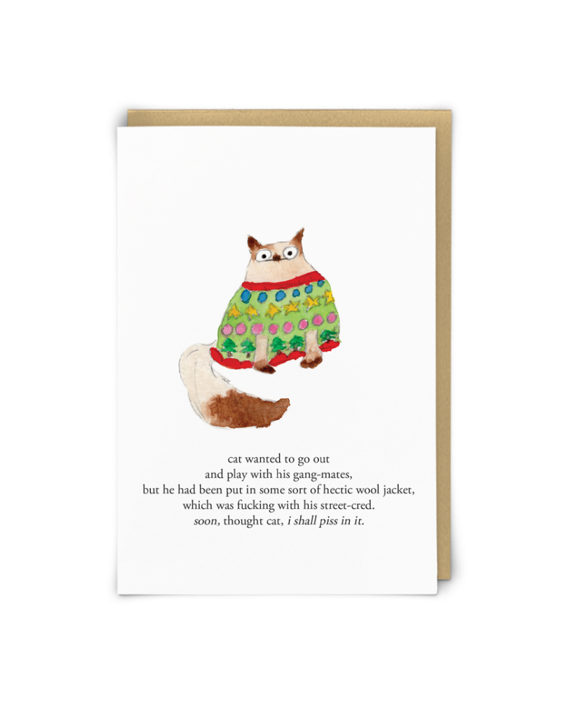 Piss Cat Greeting Card