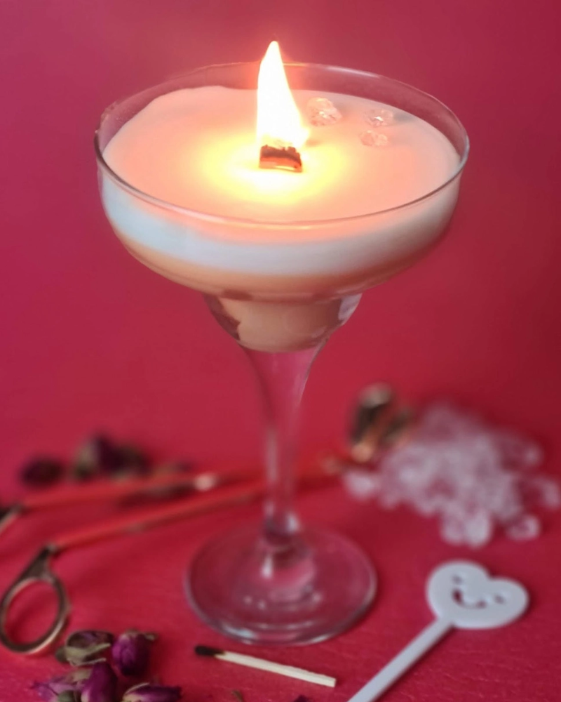 Vegan Handmade Pornstar Martini Scented Cocktail Candle