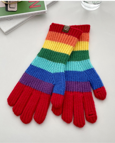 Women's Cosy Rainbow Gloves
