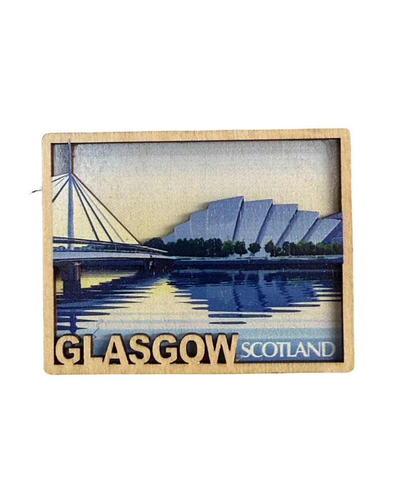 Glasgow Finnieston SECC Wooden Magnet
