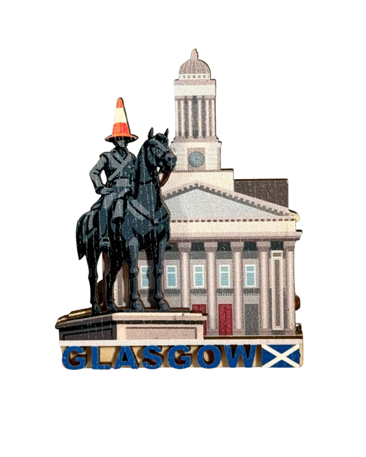 Duke of Wellington Statue Glasgow Wooden Magnet