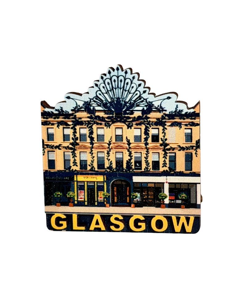 Glasgow Princes Square Wooden Magnet