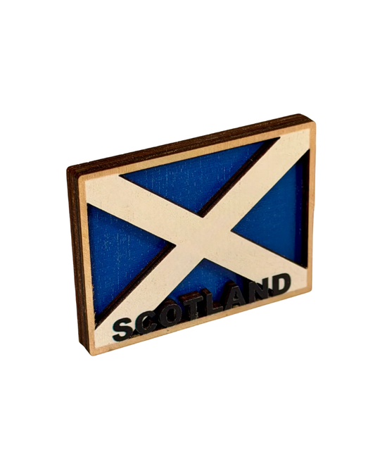 Saltire Scotland Flag Wooden Magnet