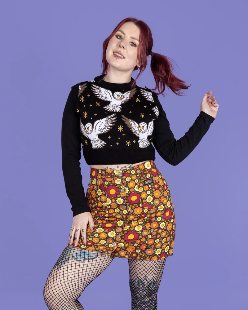 Ditsy Retro Floral Mini A Line Skirt