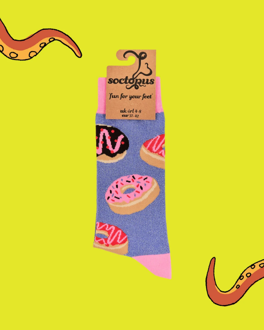 Glitter Doughnuts Crew Socks