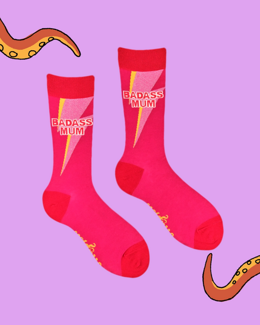 Badass Mum Lightning Crew Socks