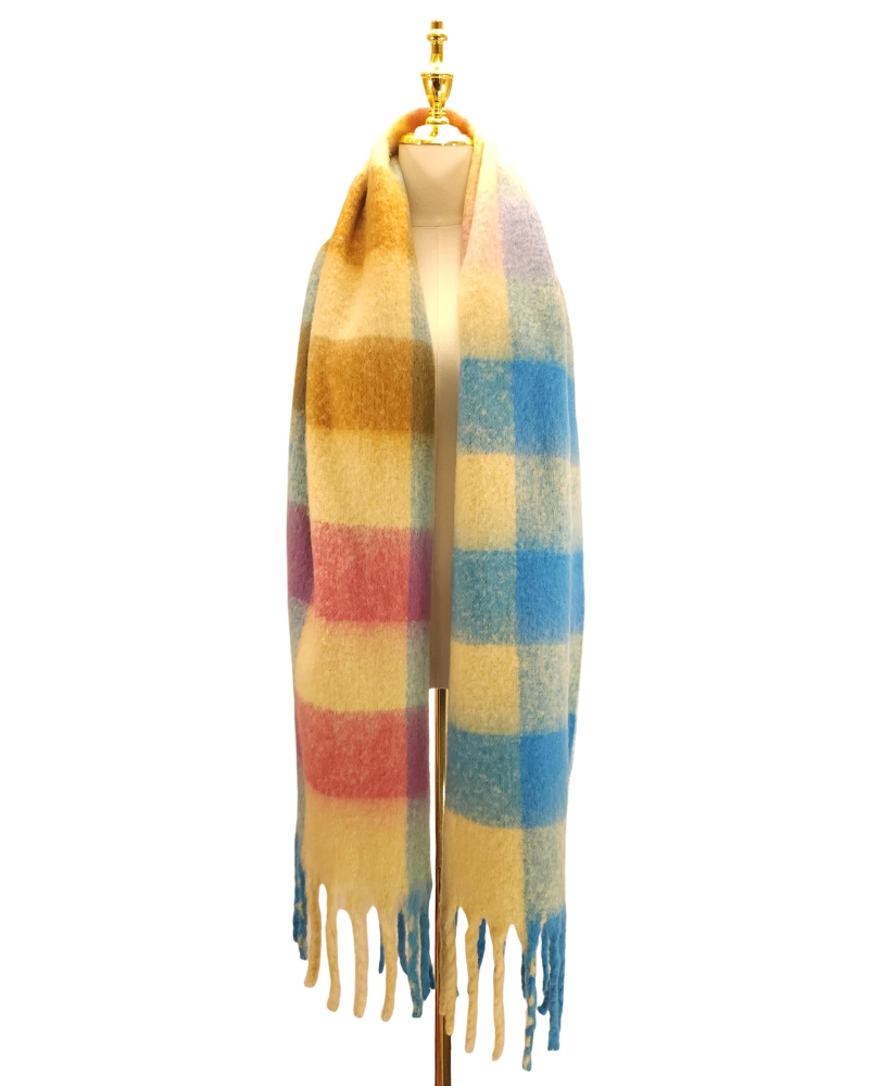 Cosy Check Blanket Scarf Assorted