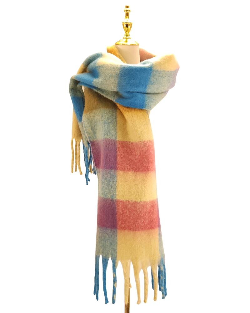 Cosy Check Blanket Scarf Assorted