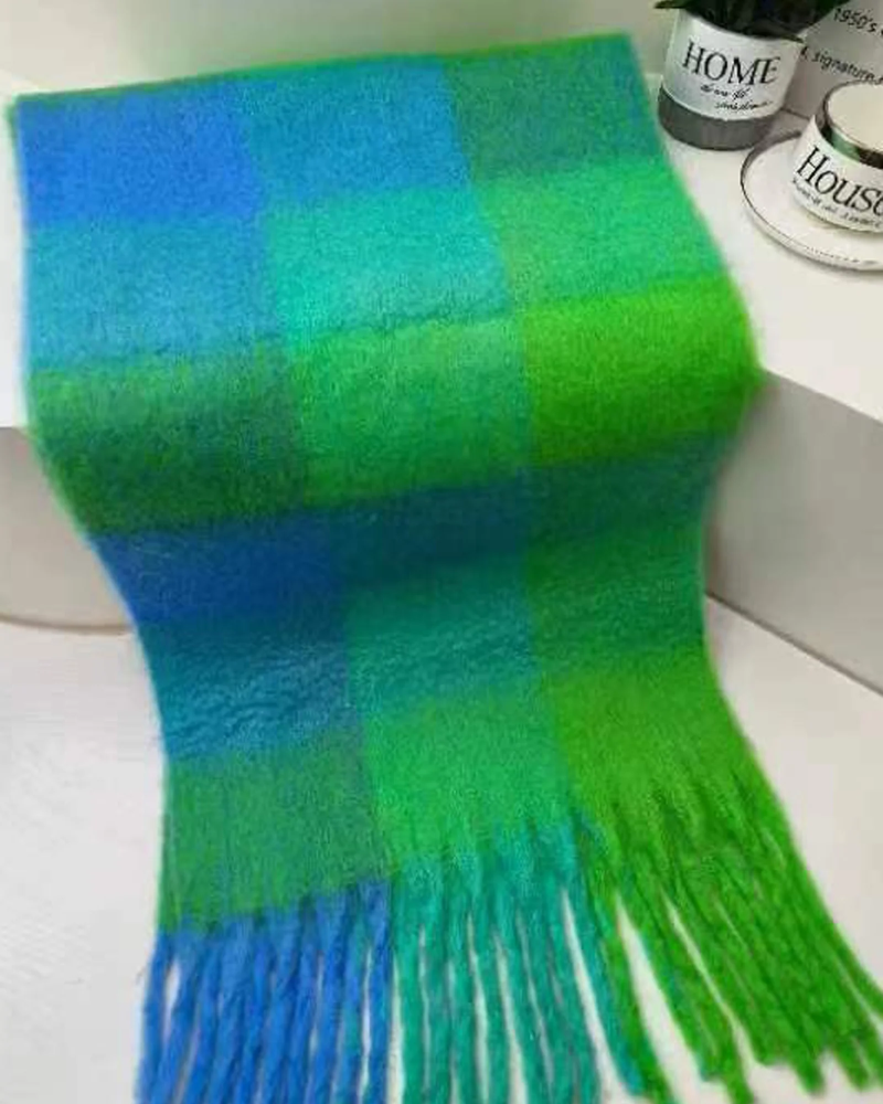 Cosy Check Blanket Scarf Assorted