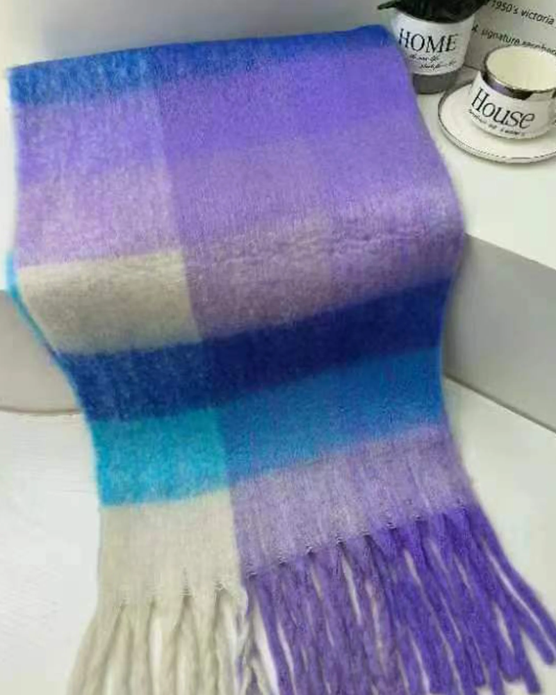 Cosy Check Blanket Scarf Assorted