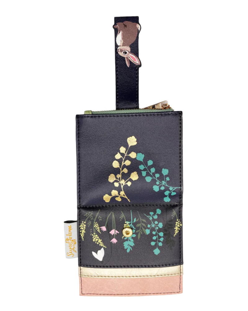 Secret Garden Rabbit Foldover Purse
