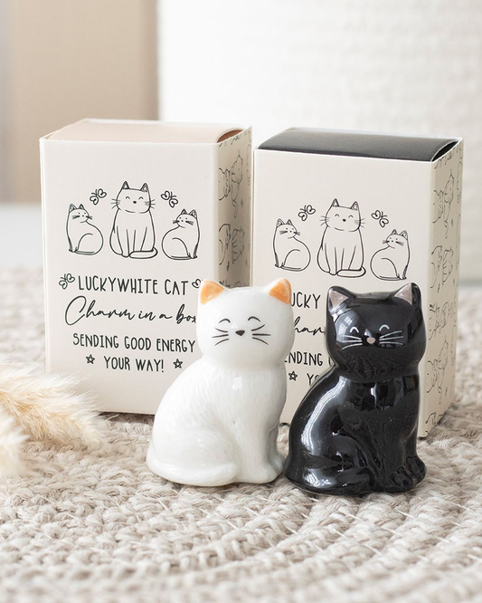 Lucky Cat Tokens in Black & White