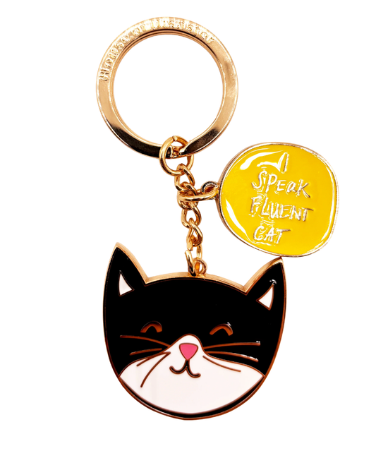 Small Talk I Speak Fluent Cat Keyring
