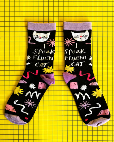 Small Talk 'I Speak Cat' Socks