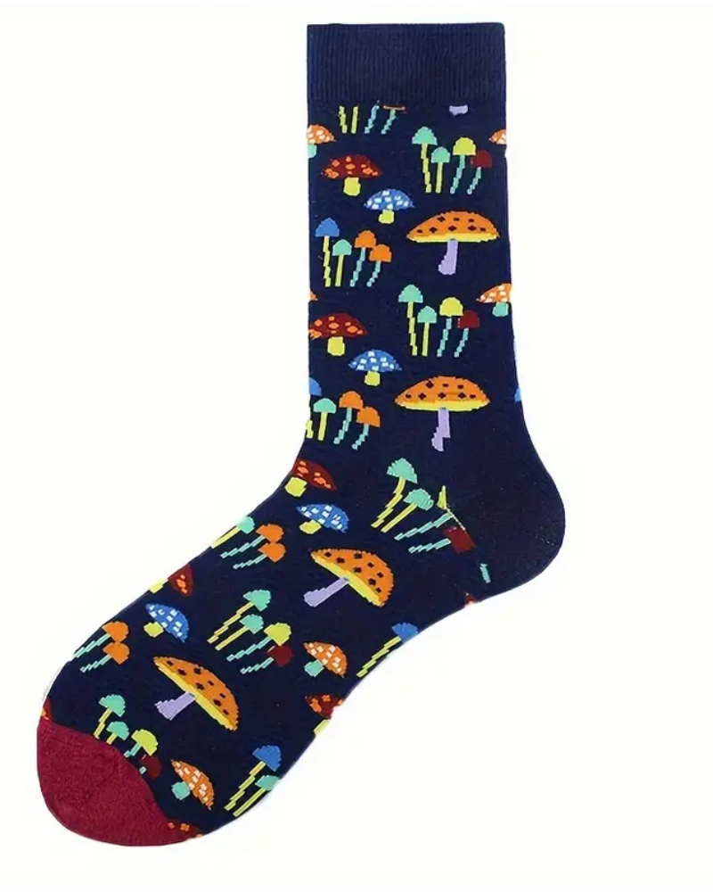 Beetle And Mushroom Unisex Socks