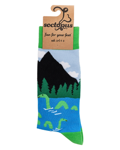 Men's Loch Ness Monster Socks - Sock Ness Monster
