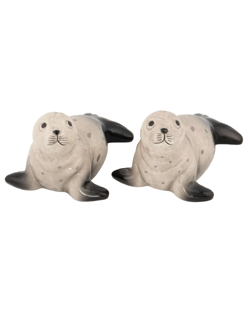 Hand Painted Seals Salt & Pepper Set