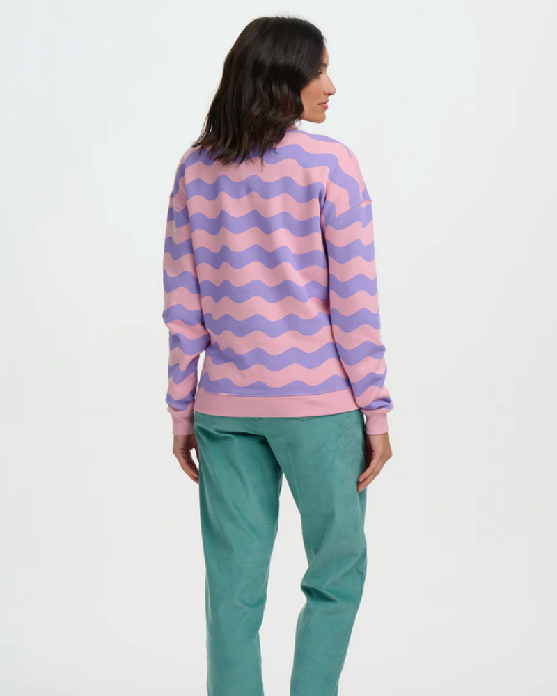 Noah Lilac Waves Sweatshirt By Sugarhill Brighton