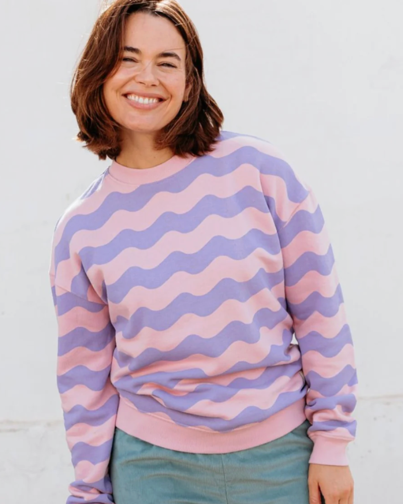 Noah Lilac Waves Sweatshirt By Sugarhill Brighton