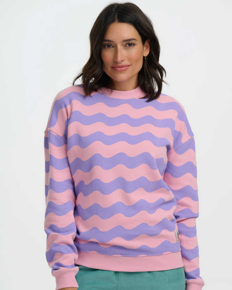 Noah Lilac Waves Sweatshirt By Sugarhill Brighton