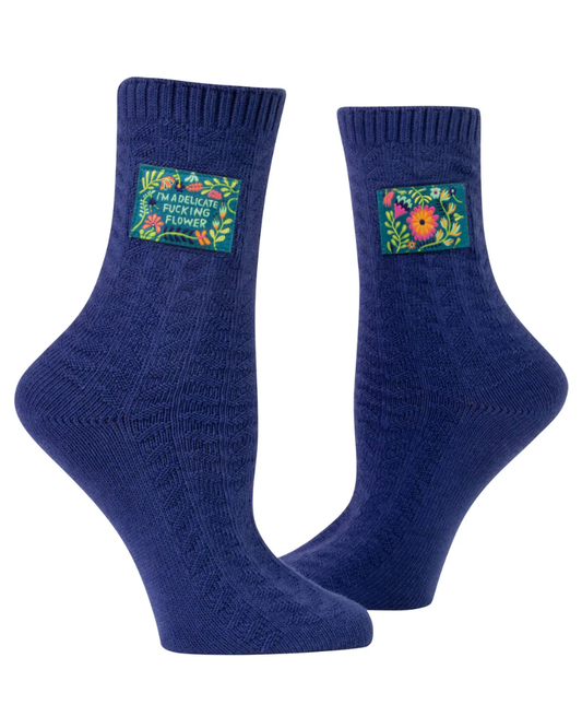 Delicate Flower Tag Socks