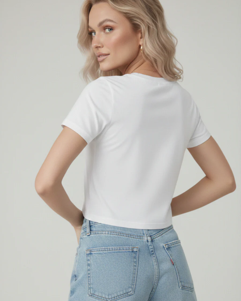 California Teddy Bear Crop Top T-Shirt