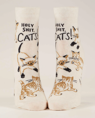 Holy Shit. Cats! Ladies Ankle Socks
