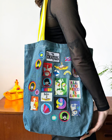 The Beatles Yellow Submarine Denim Tote Bag