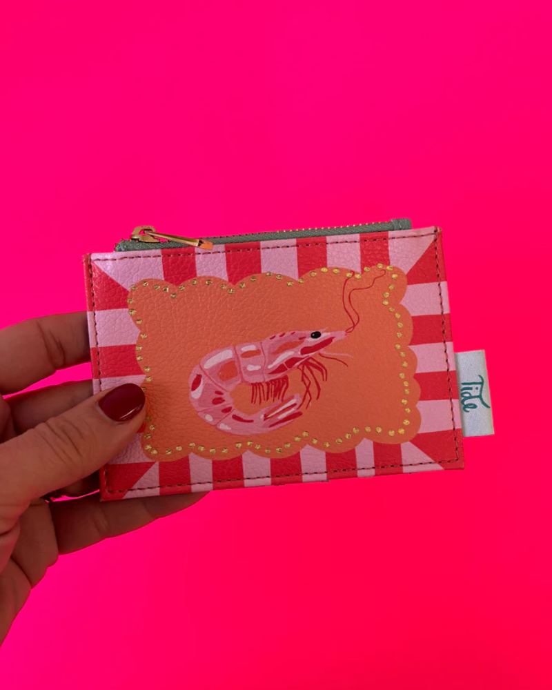 Tide Prawn Coral Zip Purse