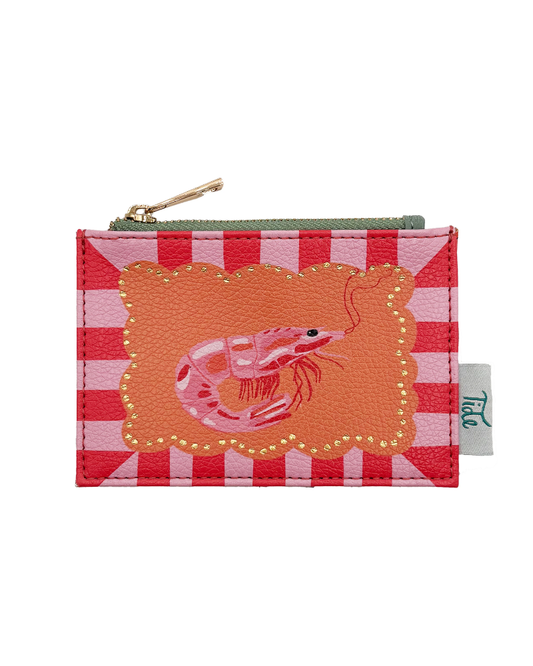 Tide Prawn Coral Zip Purse