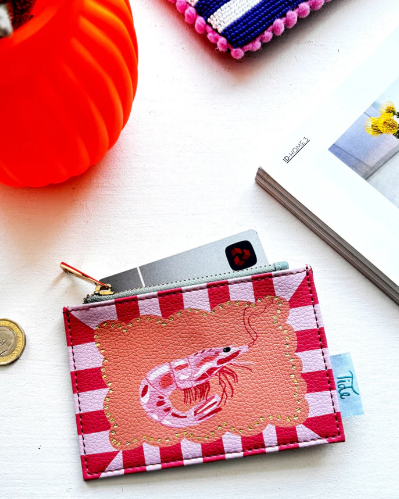 Tide Prawn Coral Zip Purse