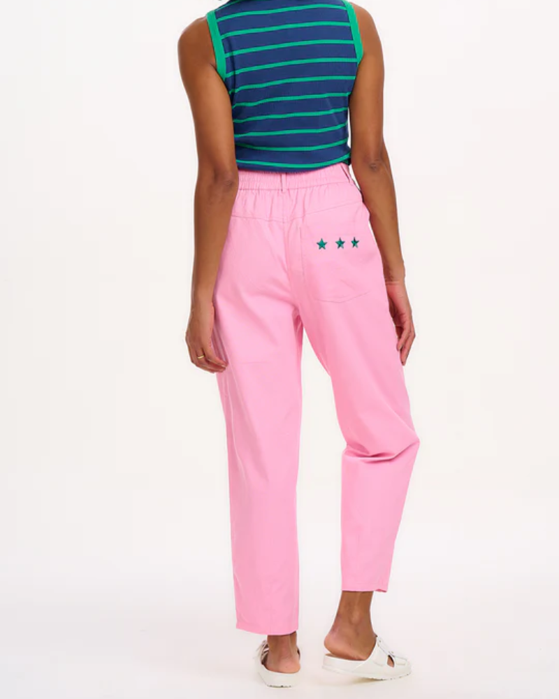 Rowan Star Trousers in Pink & Navy