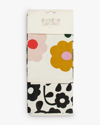 Floral Tea Towel Set of 2 by Caroline Gardner