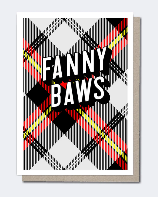 Fanny Baws Tartan Greeting Card