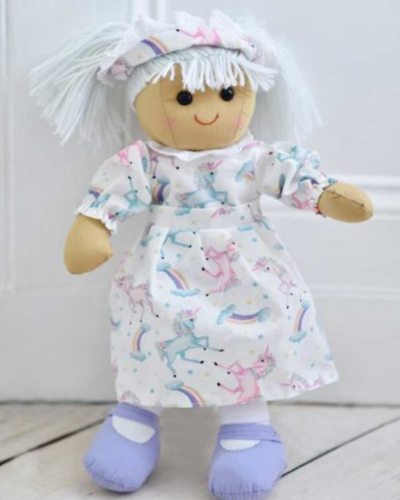 Unicorn Dress Rag Doll