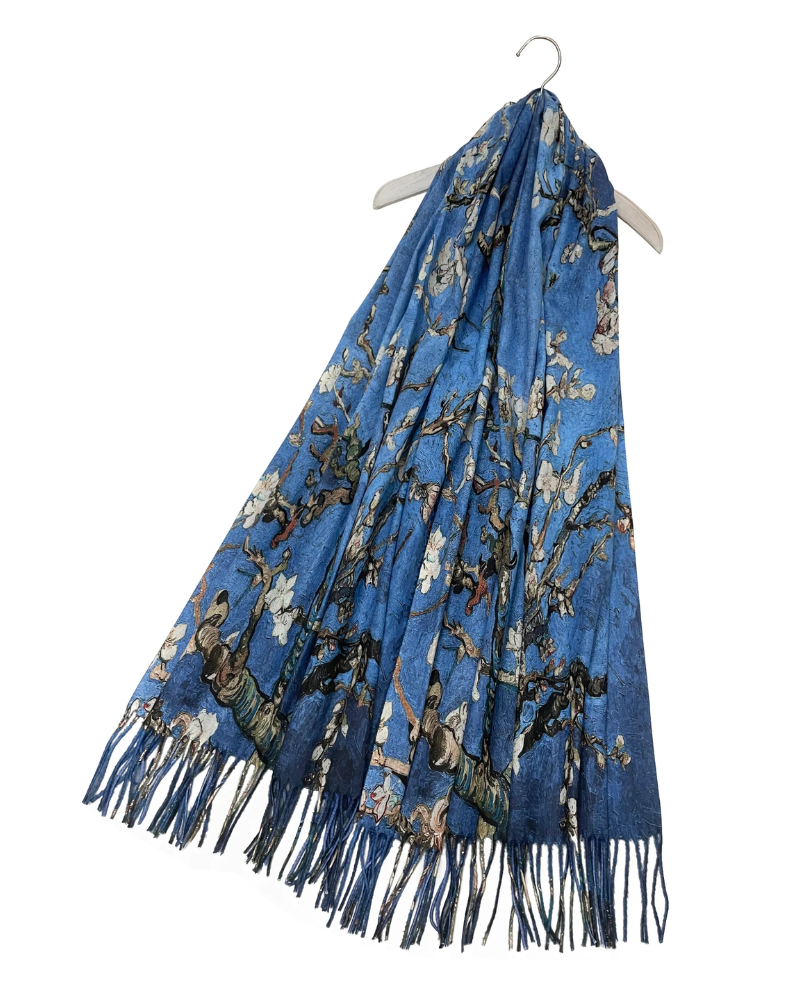 Vincent Van Gogh Almond Blossom Artist Painting Wool Pashmina Scarf