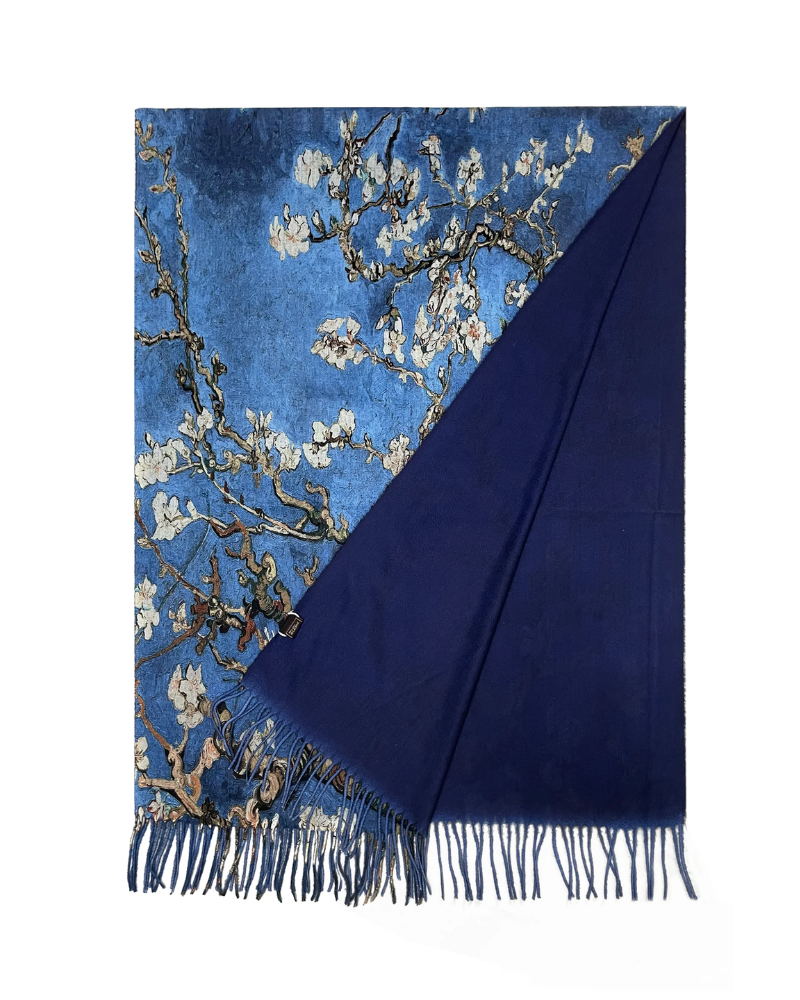 Vincent Van Gogh Almond Blossom Artist Painting Wool Pashmina Scarf
