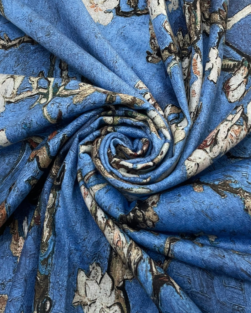 Vincent Van Gogh Almond Blossom Artist Painting Wool Pashmina Scarf