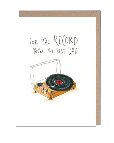 For the Record Best Dad Greeting Card