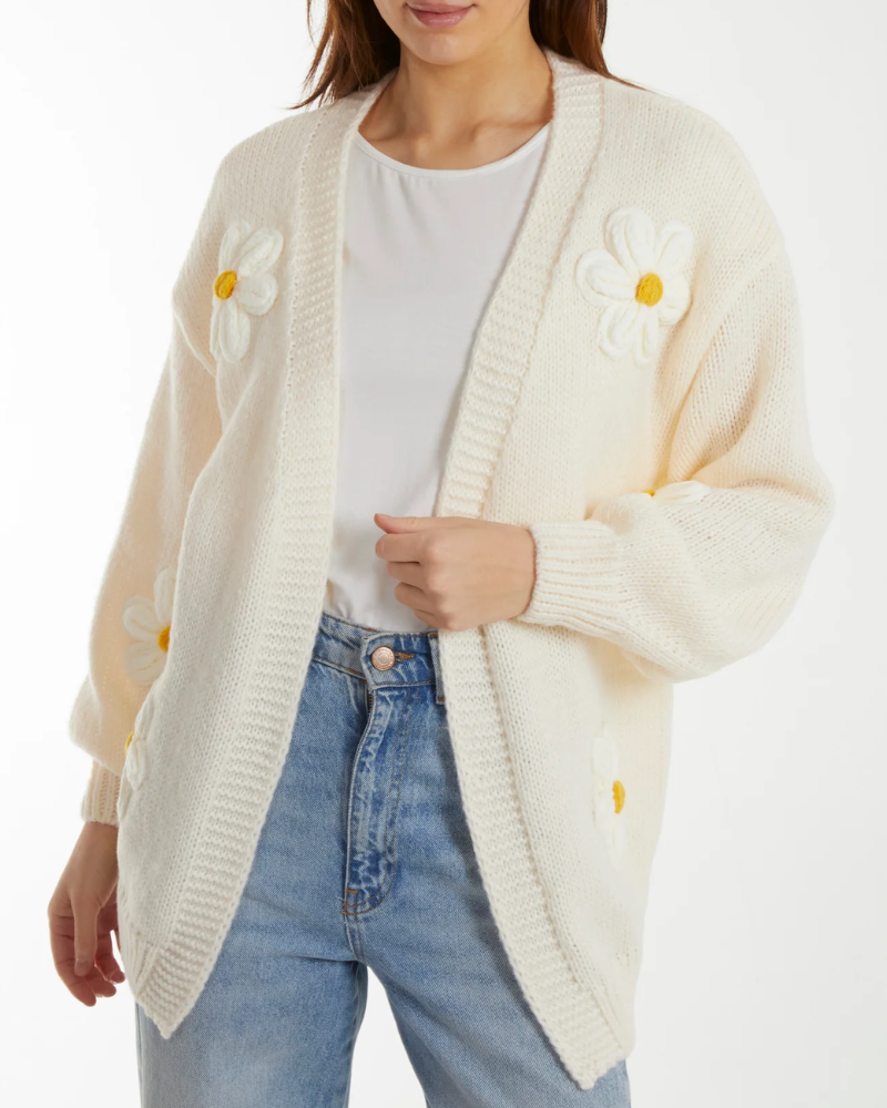 Flocking Daisy Knitted Cardigan