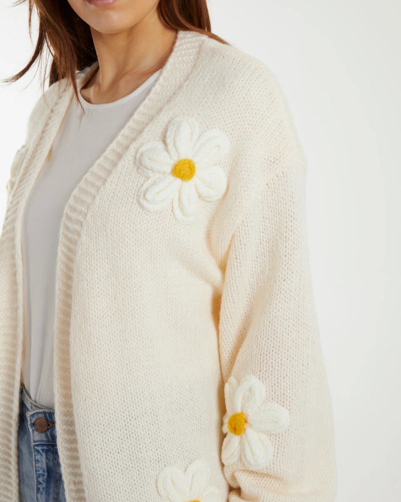 Flocking Daisy Knitted Cardigan